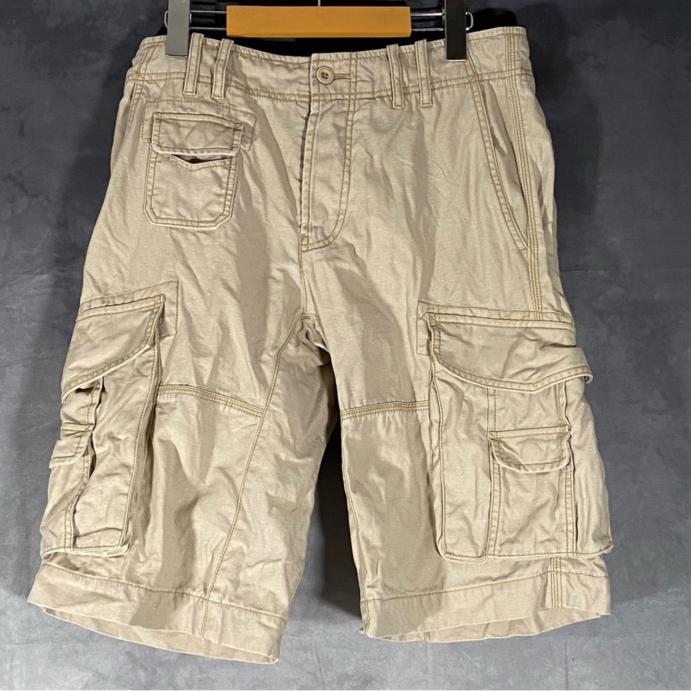 Diesel Cargo Shorts Sz 29 Tan Button Fly Drawstring‎ Ruggedwear Gorpcore Hiking